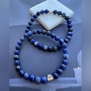 Sodalite beaded stretched bracelet by Ati💙